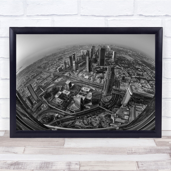 Architecture Skyline Cityscape City Urban Aerial Road Street Wall Art Print