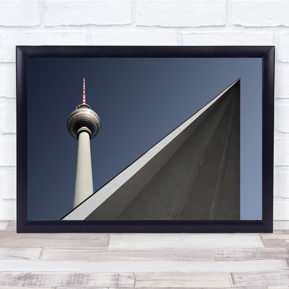 Berlin Architecture Television Geometry Tower Antenna Shapes Wall Art Print