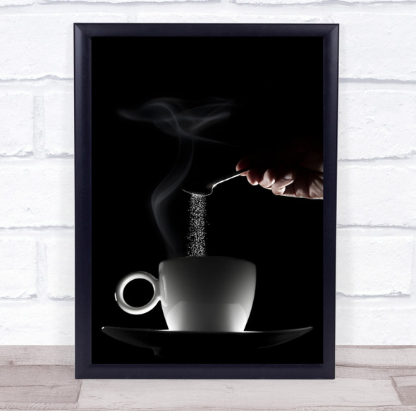 Conceptual Cup Sugar Lowkey Coffee Tea Hand Spoon Drink Pour Wall Art Print