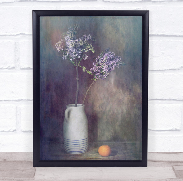 Flower Vase Soft Painterly Lilac Lilacs Flowers Flora Floral Wall Art Print