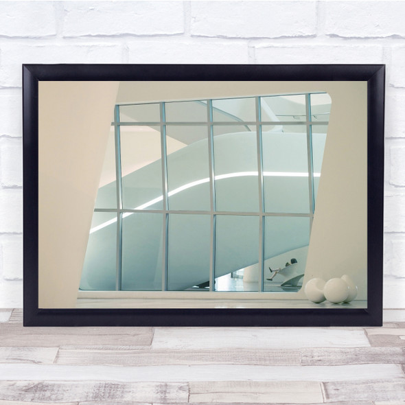 Pastel Colour Colors Teal Turquoise Window Sit Sitting Chair Wall Art Print