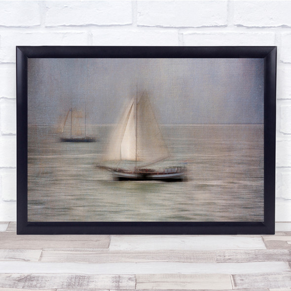 Sailingboat Sail Water Sea Ocean Sailing Sails Boat Sailboat Wall Art Print