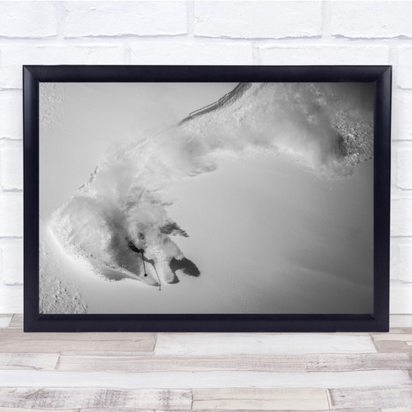 Ski Mountain France Hautes Grave Lameije Action Skiing Skier Wall Art Print