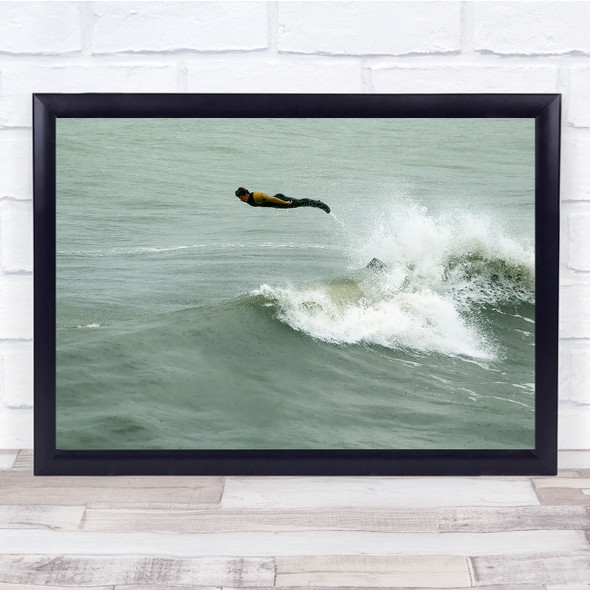 Sport Surf Camaiore Italy Surfing Surfer Water Sports Action Wall Art Print