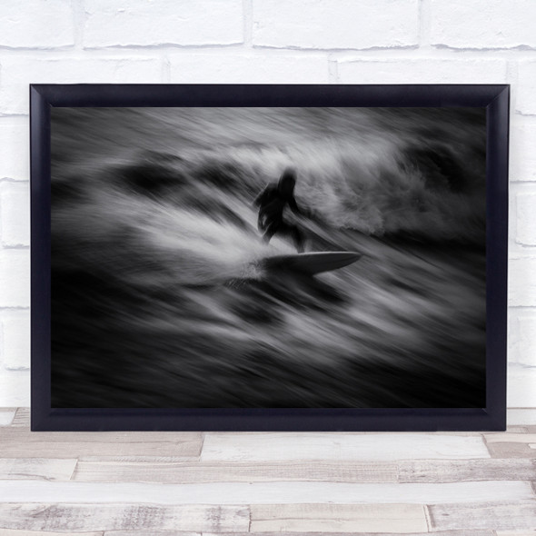 Action Sport Surf Blur Blurry Motion Sports Water Surfing Surfer Wall Art Print