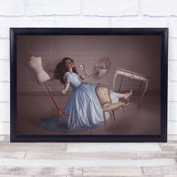 Gravity Signature Floating Dress Vintage Renaissance Retro Model Wall Art Print