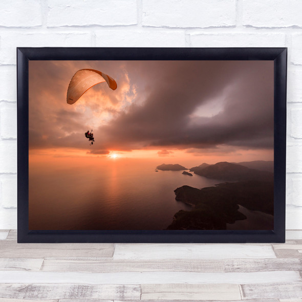 Han glider Hang-gliding Sport Sports Fly Flying Flight Parachute Wall Art Print