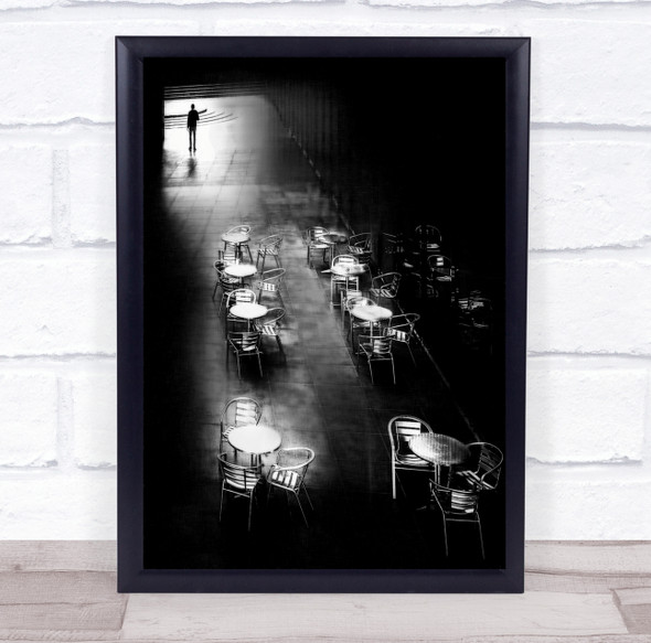 Mood Street Contract Story Telling Composition tables and chairs Wall Art Print