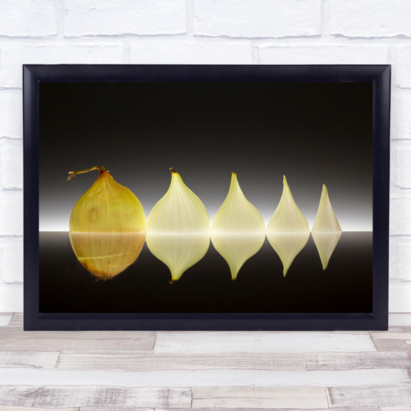 Onion Vegetable Food Backlight Illuminated Vegetables Still Life Wall Art Print