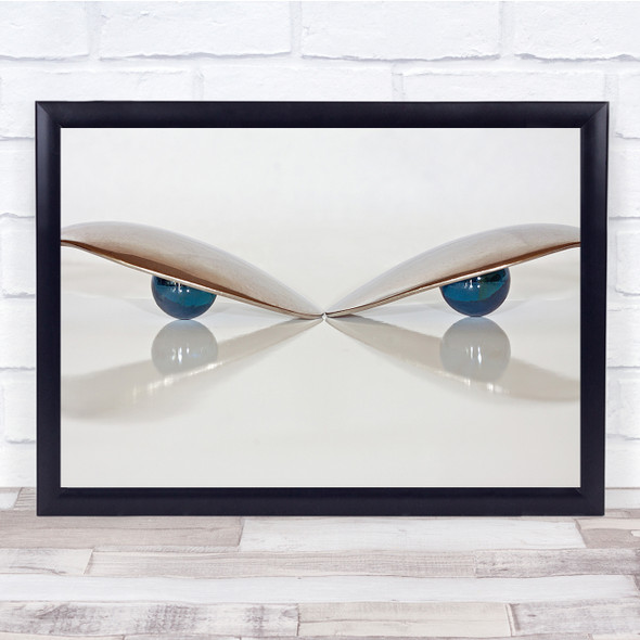 Pearl Pearls Eyes Ball Glass Mirror High Key High-Key Still Life Wall Art Print