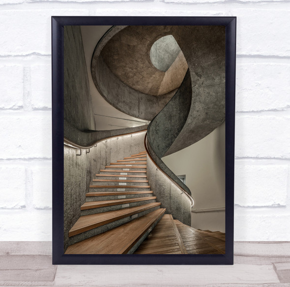 Stair Museum Spiral Eye Taikwun Zeiss Stairs Staircase Stairwell Wall Art Print