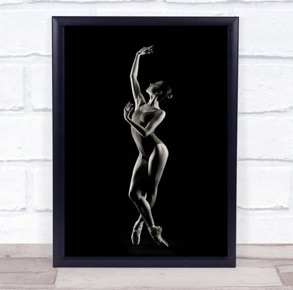 Dark Low Key Low-Key Dancer Dance Dancing Ballet Ballerina Black & White Print