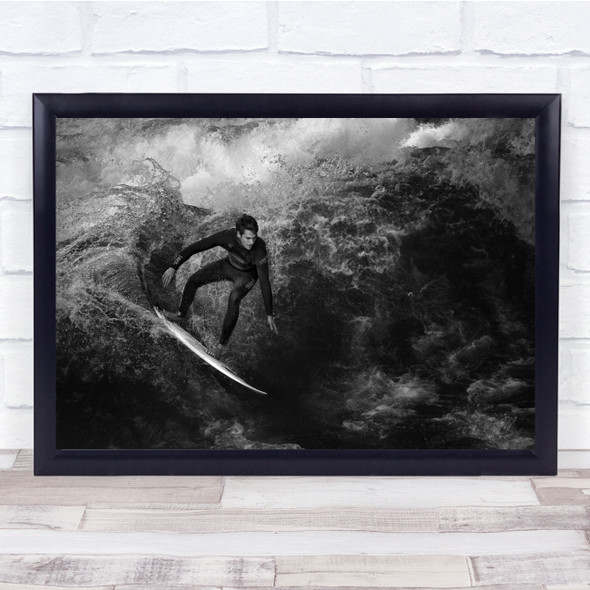 Action Man Seascape Sports Surfer Orkus Sport Board Splash Wave Wall Art Print