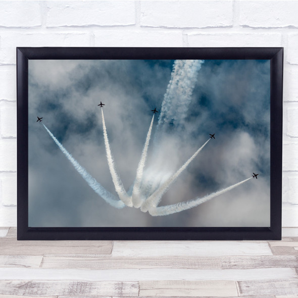 Air show Fingers Airplanes Aircraft Plane Planes Jet Jets Smoke Wall Art Print