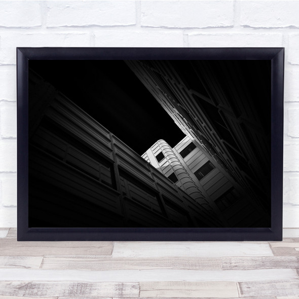 Architecture Jeroenvandewiel Black White Light The Dark Passage Wall Art Print