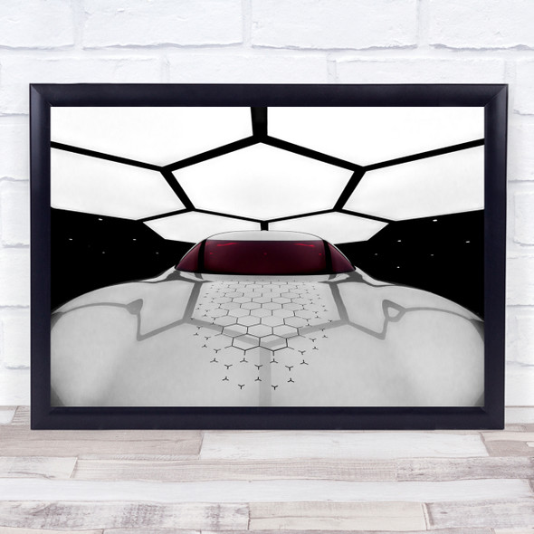 Car Pattern Hexagon Trezor Renault Reflections Concept Abstract Wall Art Print