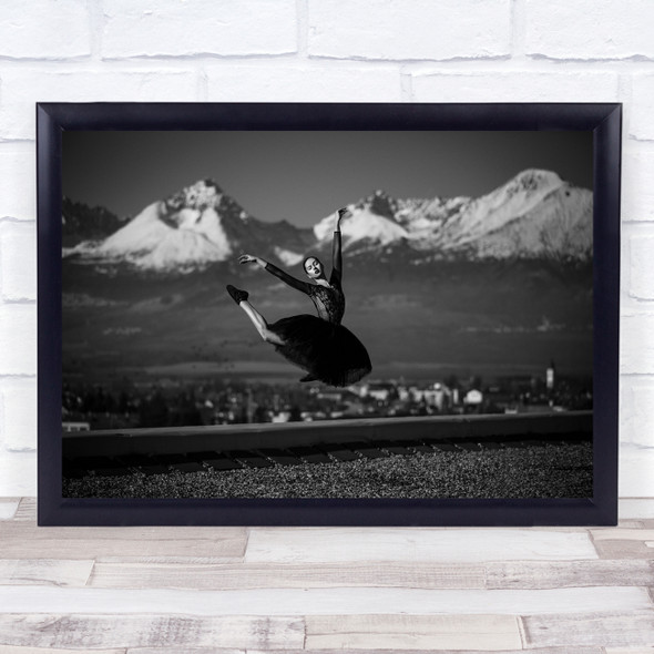 Dance Dancing Dancer Ballet Ballerina Female Woman Pose Gravity Wall Art Print