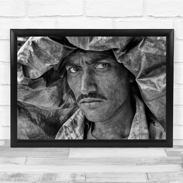 Fishing Port Worker (Bangladesh) Religious man Stare expression Wall Art Print