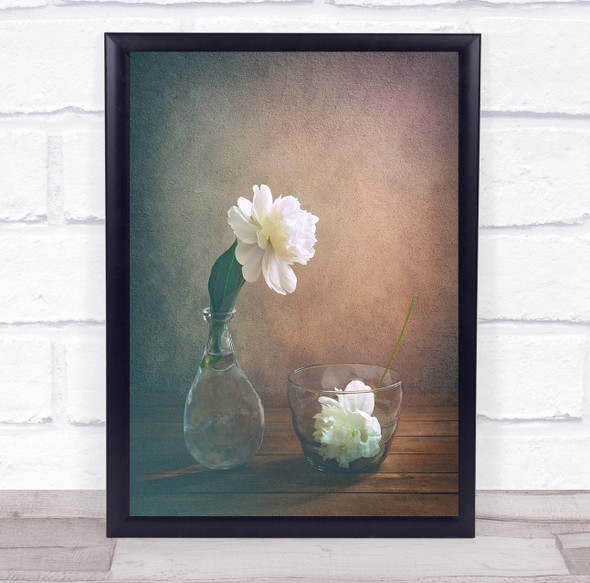 Flower Still Life Vase Bloom Blossom Bowl Peonies Peony Flowers Wall Art Print