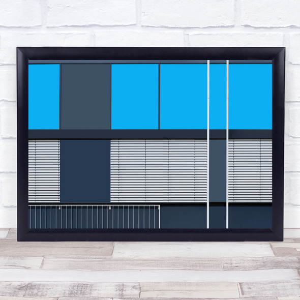 Graphic Architecture Abstract Wall Facade Windows Window Shapes Wall Art Print