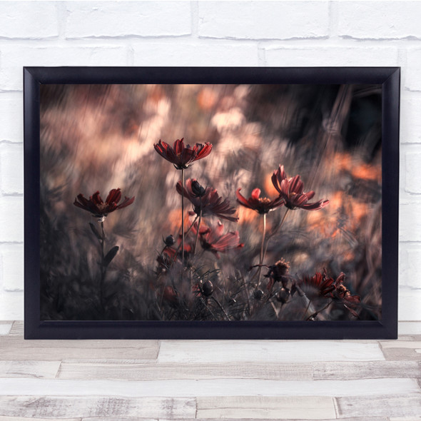 Macro Flora Floral Flower Flowers Garden Bokeh Soft Cosmic Wave Wall Art Print