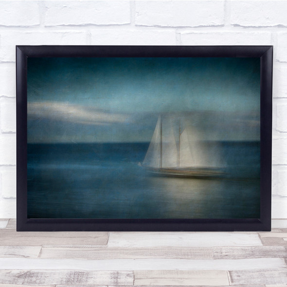 Sea Sailingboat Water Creative Edit Sailboat Sails Sail Sailing Wall Art Print