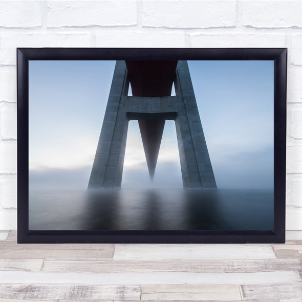 Sweden Bridge High Coast Architecture Concrete Perspective Long Wall Art Print