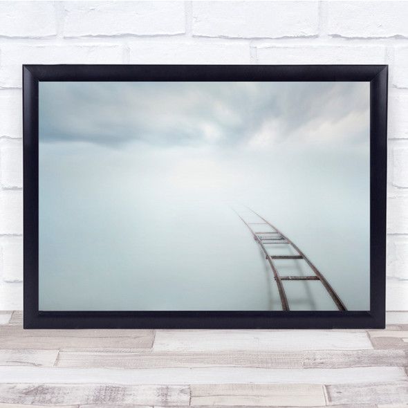 Switzerland Railway Leman Lake Long Exposure Silky Milky Smooth Wall Art Print