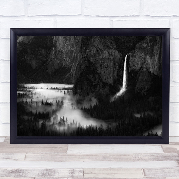 Yosemite Waterfall USA United States America Mountain Mountains Wall Art Print