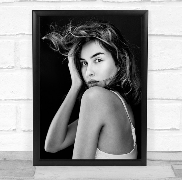 Beauty No Background Dark Black Girl Model Woman Face Black & White And Print
