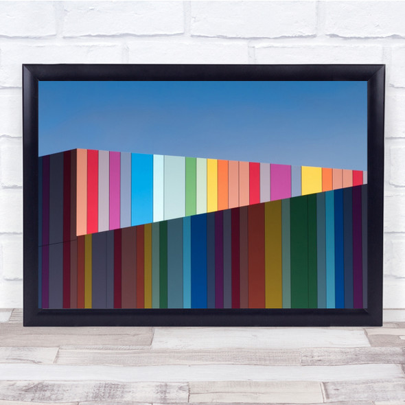 Architecture Exterior Colour Colourful Colors Rainbow Abstract Wall Art Print