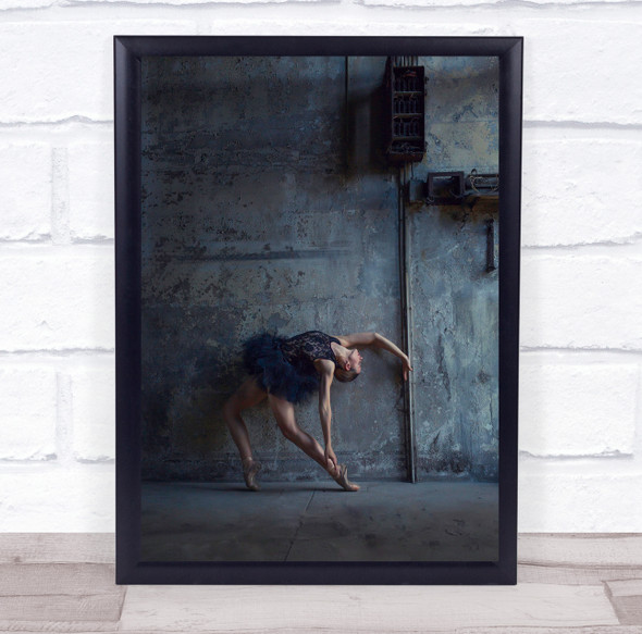 Ballet Ballerina Pose Balance Flexible Dancer Dancing Portrait Wall Art Print