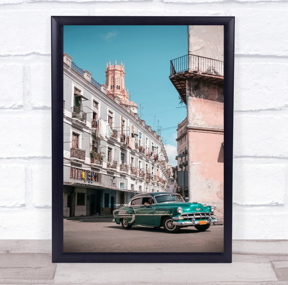 Car Auto Automobile Vintage Old Aged Oldest Havana Habana Cuba Wall Art Print