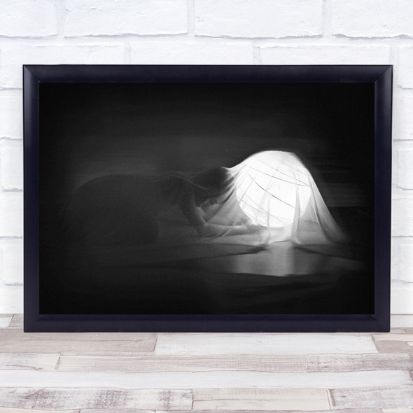 Glove Planet Grain Grainy Dark Low Key Low-Key Conceptual Lamp Wall Art Print