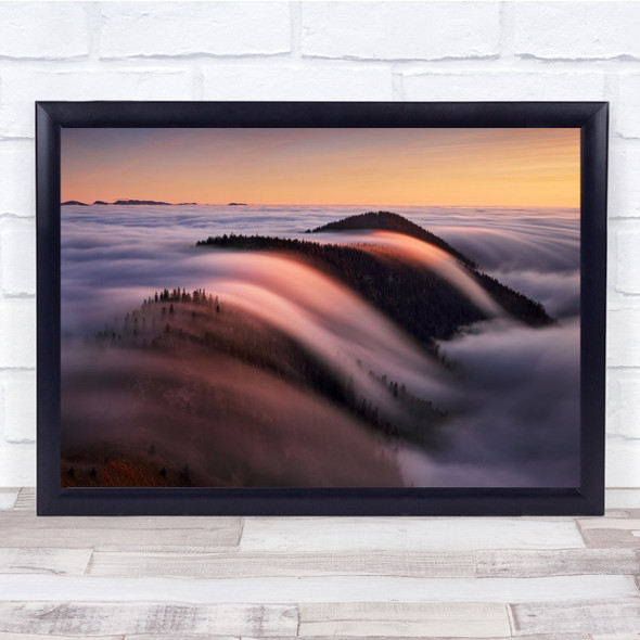 Mountain Cloud Atmosphere Sky Sunrise Wall Art Print