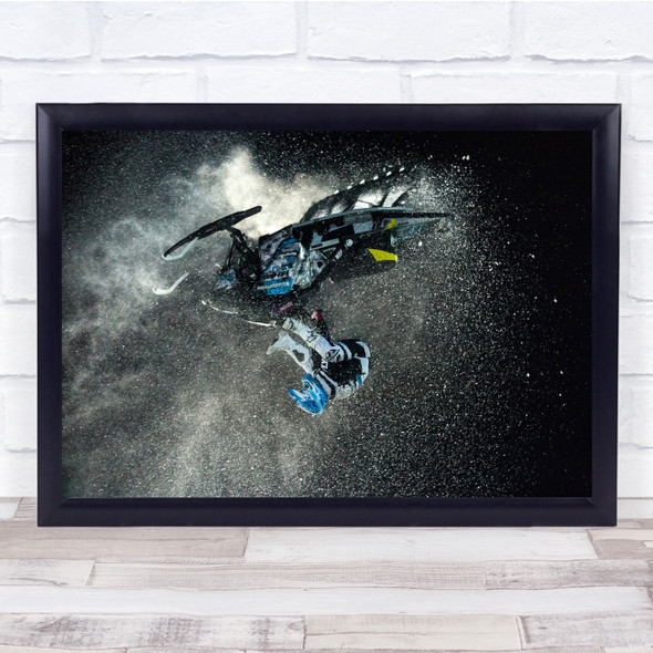 Snowski Ice Jump Athlete Rally Sweden Wall Art Print