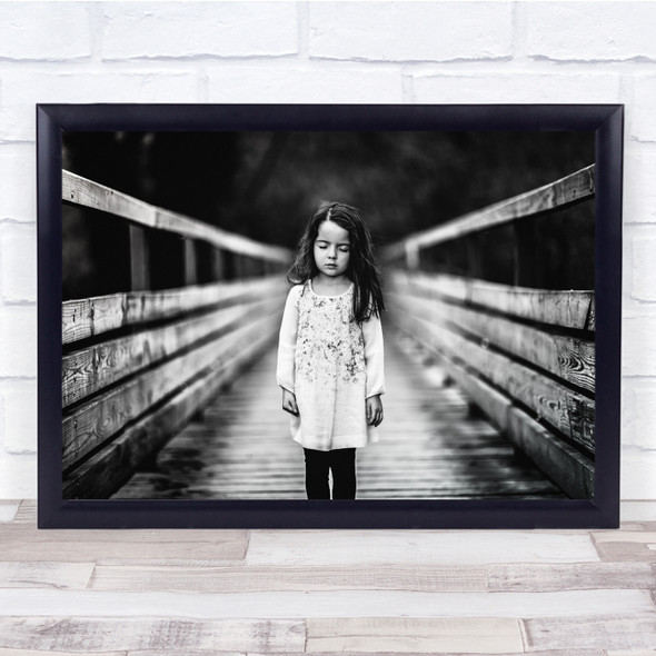 The Bridge Child standing Closed eyes Wall Art Print