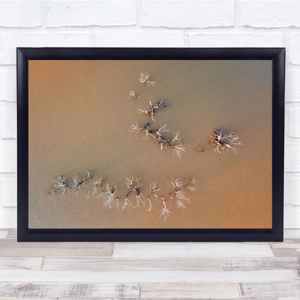 Trees in dirty water run down Sinking Wall Art Print