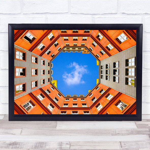 Berlin Germany Yard Perspective Facade Architecture Windows Wall Art Print