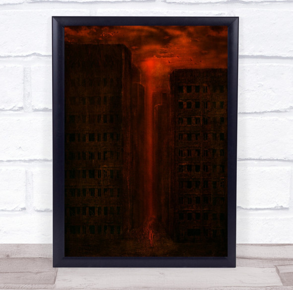 Creative Edit Doom Apocalypse Disaster Destruction Building Wall Art Print