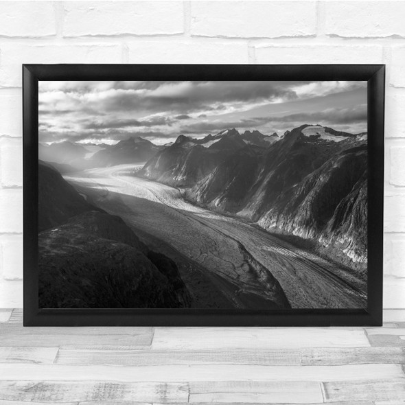 Gilkey Glacier Icefield Alaska Aerial Photography mountains Wall Art Print