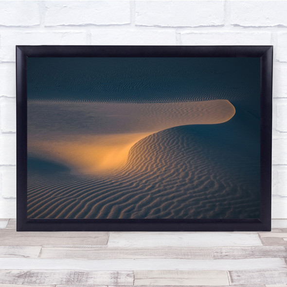 Landscape Light Shadow Pattern Dune Dunes Desert Sand Great Wall Art Print