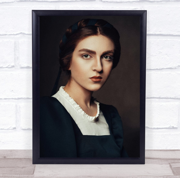 Medieval Portrait Girl Woman Face Ghirlandaio Painterly The Wall Art Print