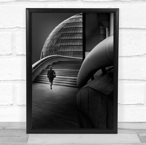 Modern Street Pavement Sidewalk Metropolis Building Details Wall Art Print