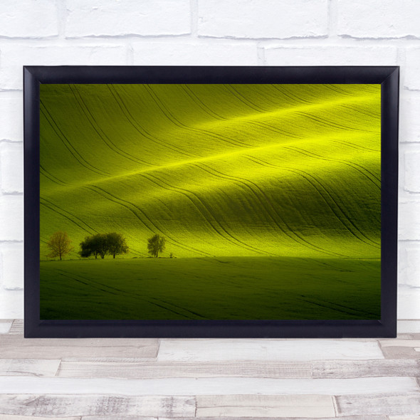 Moravia Light Tree Hill Field Grass Summer Spring Landscape Wall Art Print