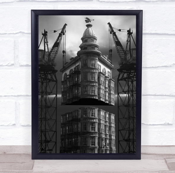 Sentinel Cranes Babel Bible Tower Victorian Angel Testament Wall Art Print