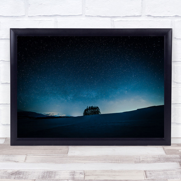 Stars Star Night Sky Blue Space Universe Infinity Astronomy Wall Art Print