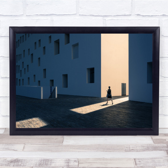 Street Everyday Mood Black & White Light shadow Urban Cross Wall Art Print