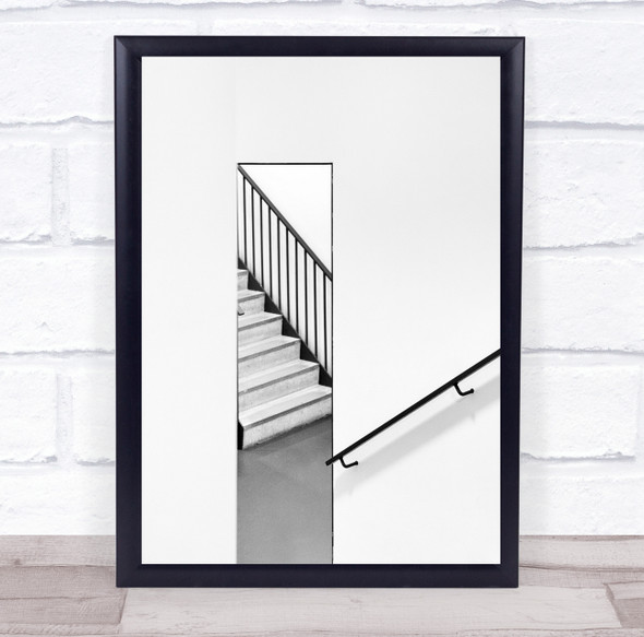 Architecture Contrast Black & White High Key Stairs Staircase Steps Print