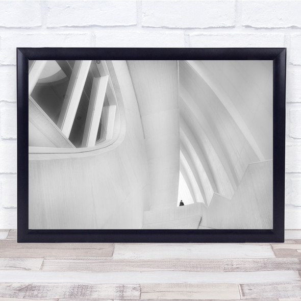 High Key Architecture black and white Abstract Modern Figure Arches Print